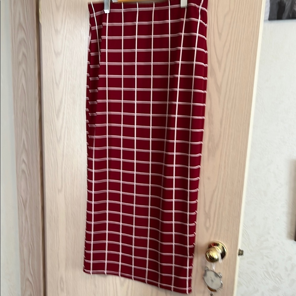 SHEIN Red Maxi Skirt for Work